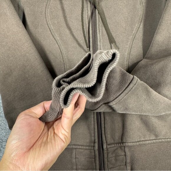 Lululemon Athletica Scuba Igloo Sunrise Rare  Zip Up Brown Jacket Size 8 - Picture 7 of 15
